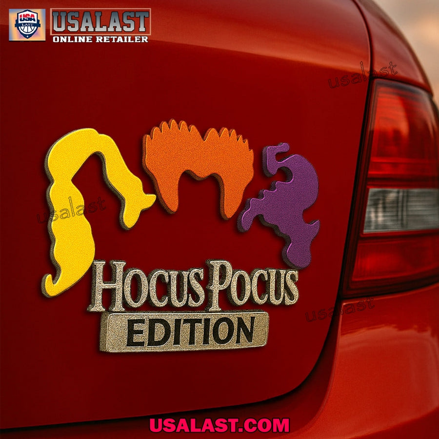 Hocus Pocus Edition Custom 3D Car Badge Sticker - Adult & Kids T-Shirts, Sweatshirts & Hoodies apparel design preview 1
