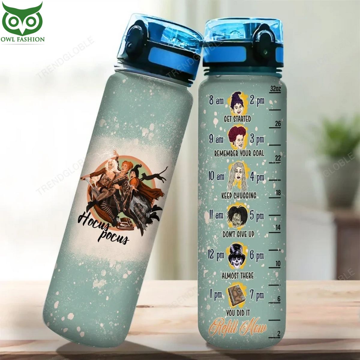 Hocus Pocus Green Water Tracker Bottle - Adult & Kids T-Shirts, Sweatshirts & Hoodies apparel design preview 1