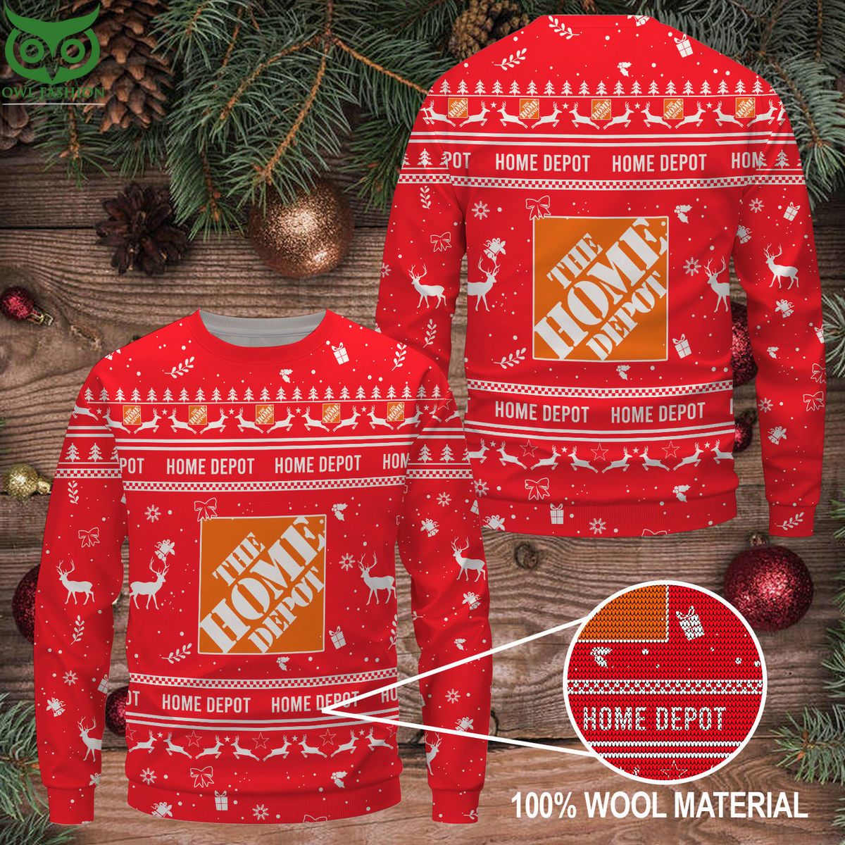 Home Depot Premium Ugly Christmas Sweater - Adult & Kids T-Shirts, Sweatshirts & Hoodies apparel design preview 1