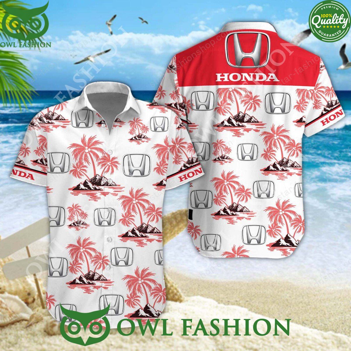 Honda Japanese Automobile Brand Hawaiian and Short - Adult & Kids T-Shirts, Sweatshirts & Hoodies apparel design preview 1