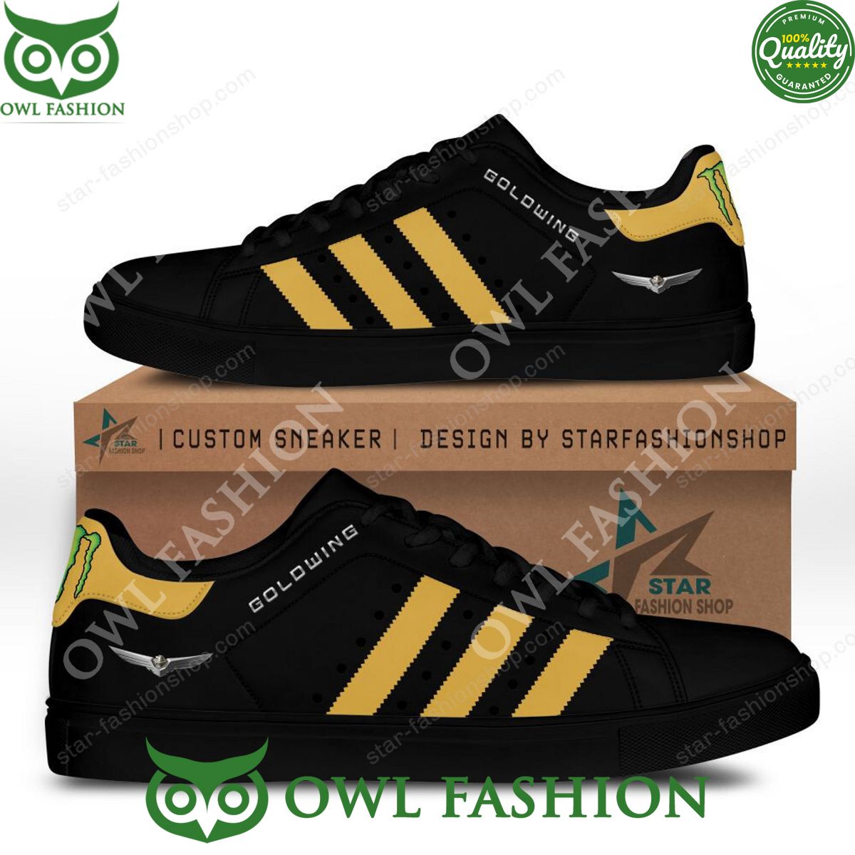 Honda Japanese Brand Gold Black Stan Smith Shoes - Adult & Kids T-Shirts, Sweatshirts & Hoodies apparel design preview 1