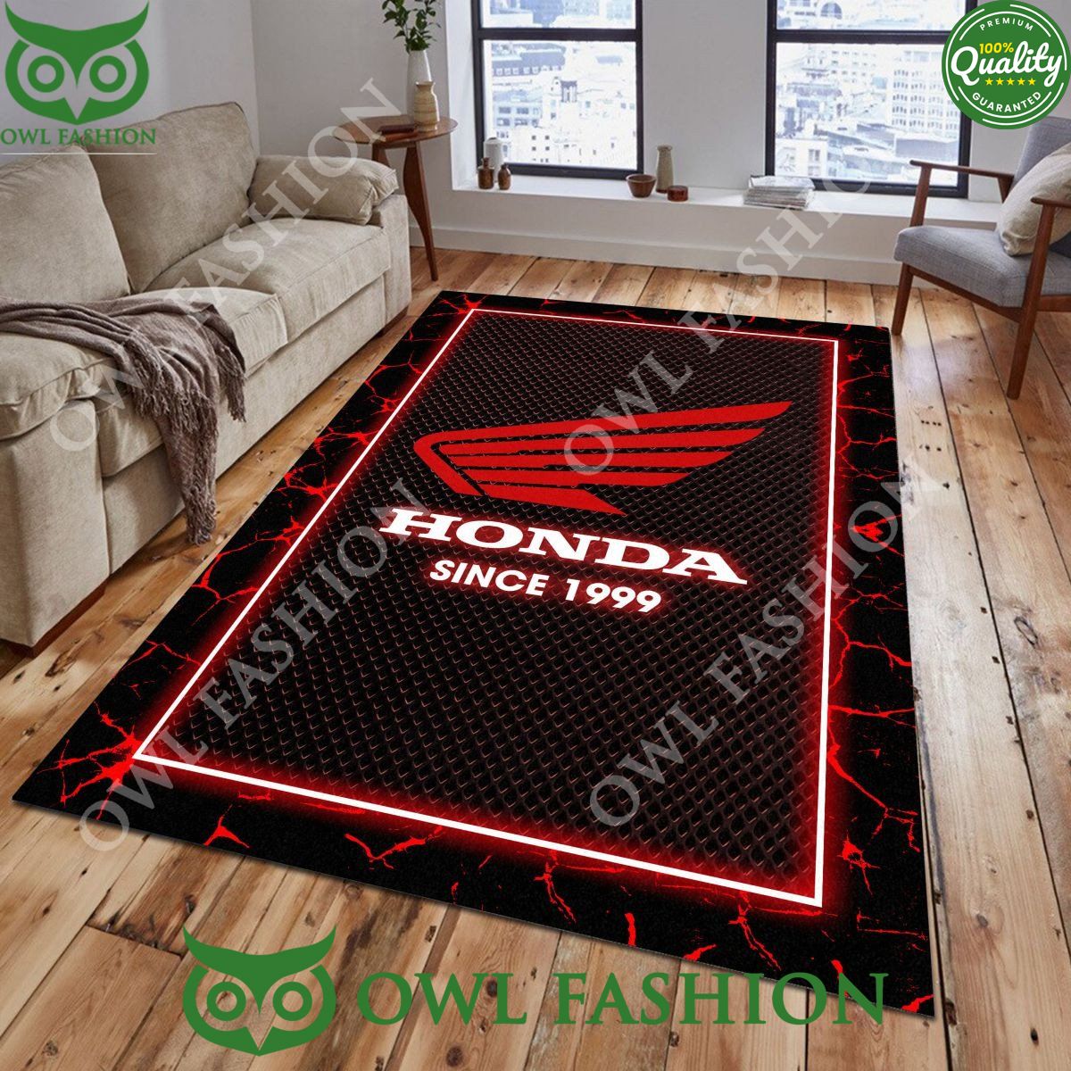 Honda Powersports Custom Color Living Room Carpet Rug - Adult & Kids T-Shirts, Sweatshirts & Hoodies apparel design preview 1