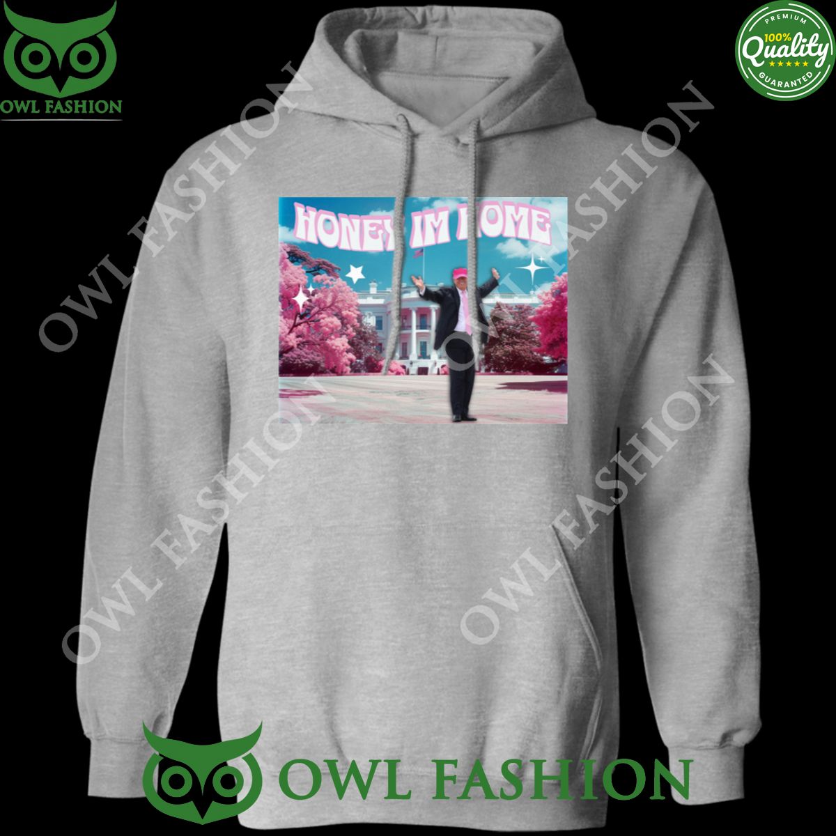 Honey I'm Home Trump White House Dark - Adult & Kids T-Shirts, Sweatshirts & Hoodies apparel design preview 1