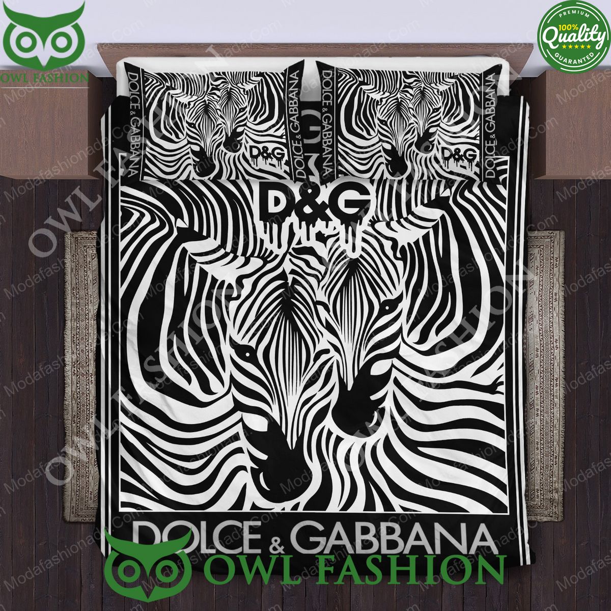 Horse Dolce and Gabbana Zebra Bedding Sets - Adult & Kids T-Shirts, Sweatshirts & Hoodies apparel design preview 1