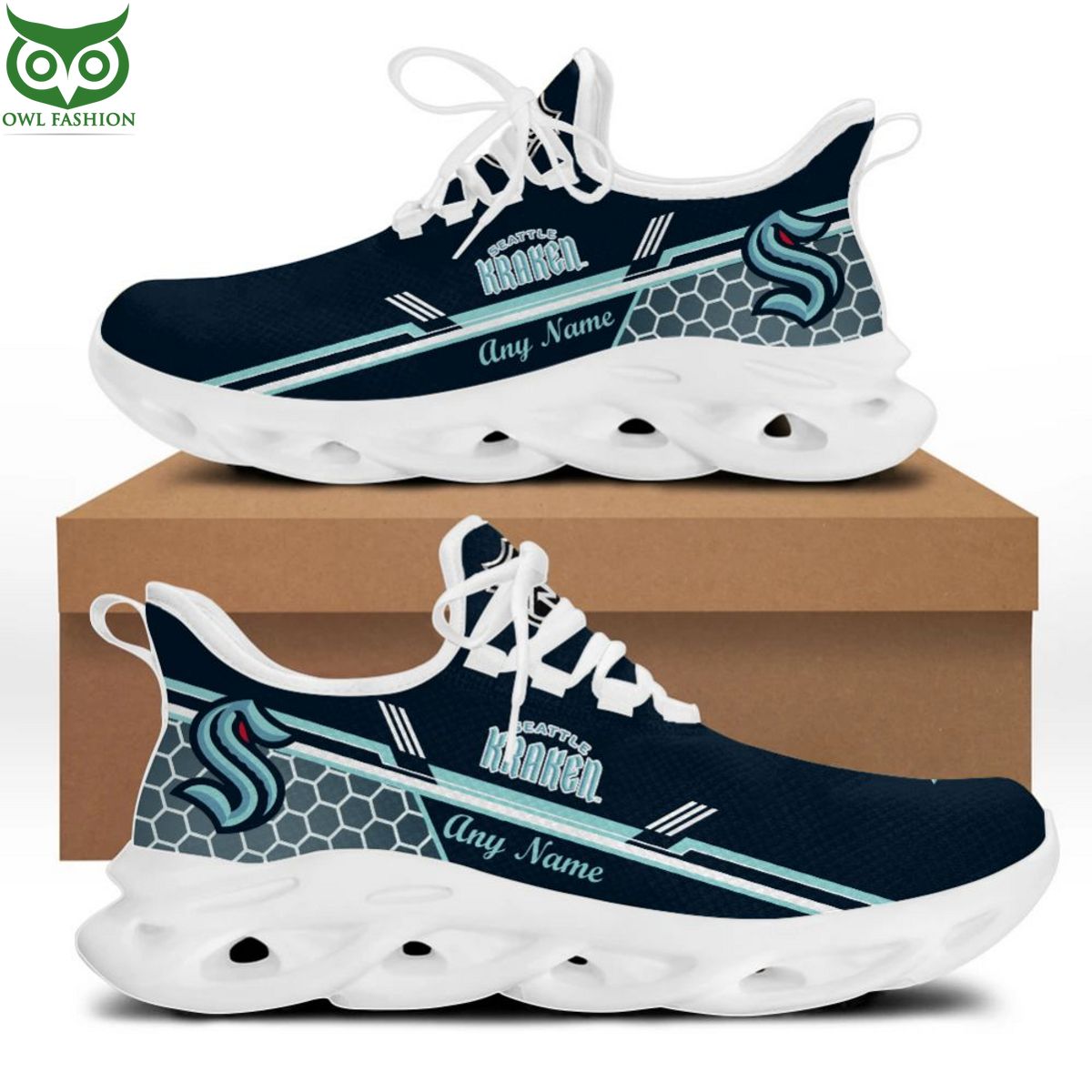 NHL Seattle Kraken Special Max Soul Shoes Design - Adult & Kids T-Shirts, Sweatshirts & Hoodies apparel design preview 1