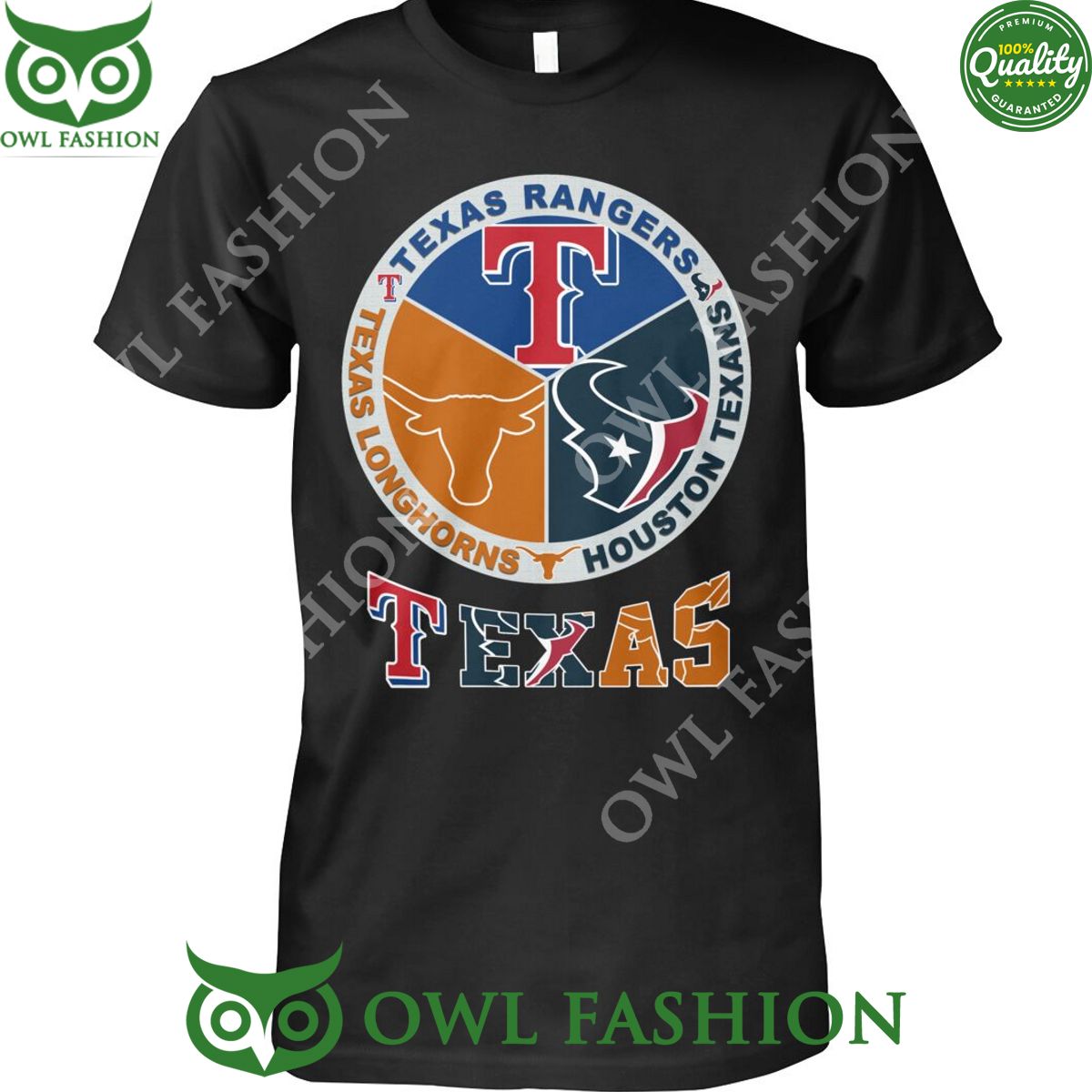 Houses of Texas football Houston Longhorns Rangers - Adult & Kids T-Shirts, Sweatshirts & Hoodies apparel design preview 1
