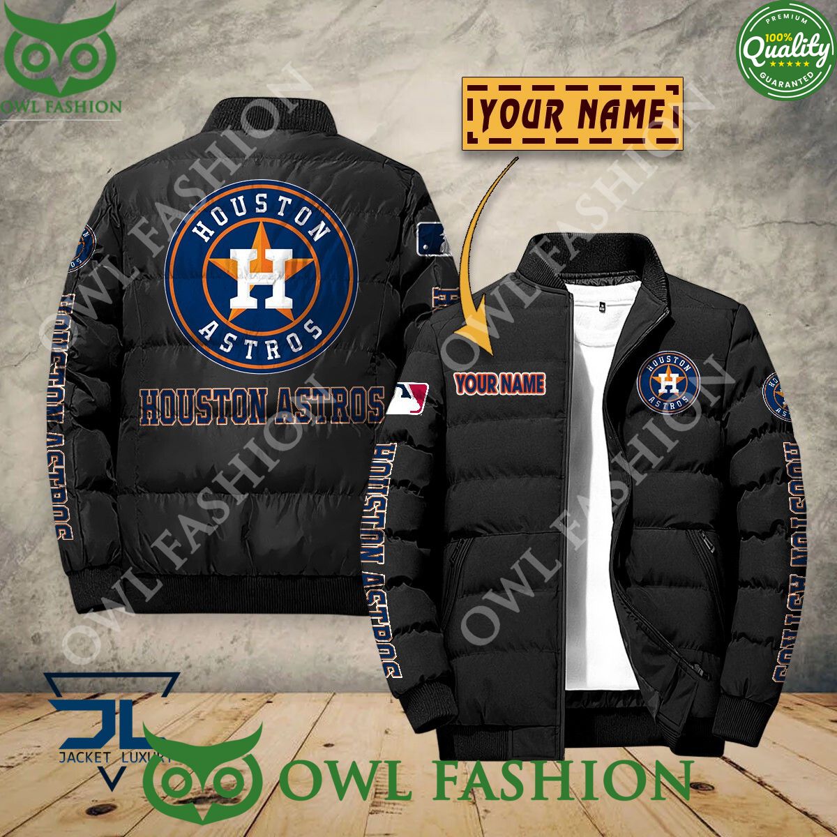 Houston Astros Custom Name MLB Baseball Jacket Sport - Adult & Kids T-Shirts, Sweatshirts & Hoodies apparel design preview 1