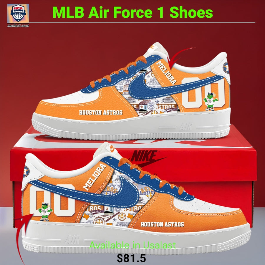 Houston Astros Personalized Air Force 1 Shoes - Adult & Kids T-Shirts, Sweatshirts & Hoodies apparel design preview 1