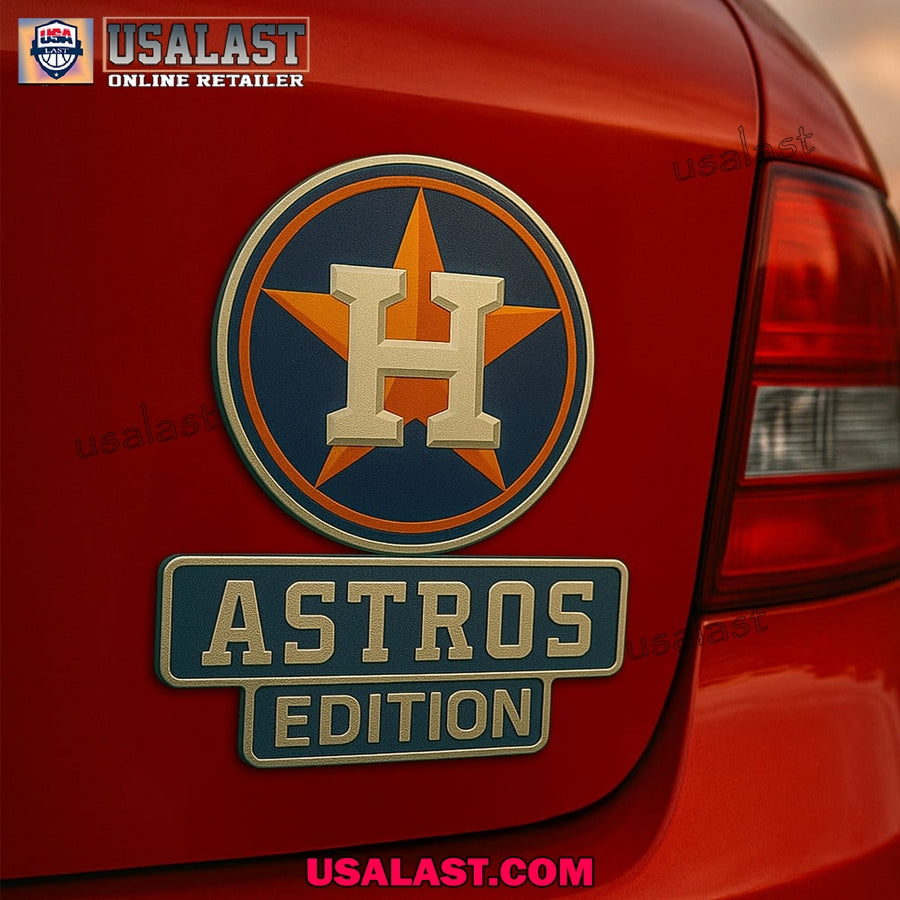 Houston Astros Premium Car Emblem Custom 3D Badge - Adult & Kids T-Shirts, Sweatshirts & Hoodies apparel design preview 1