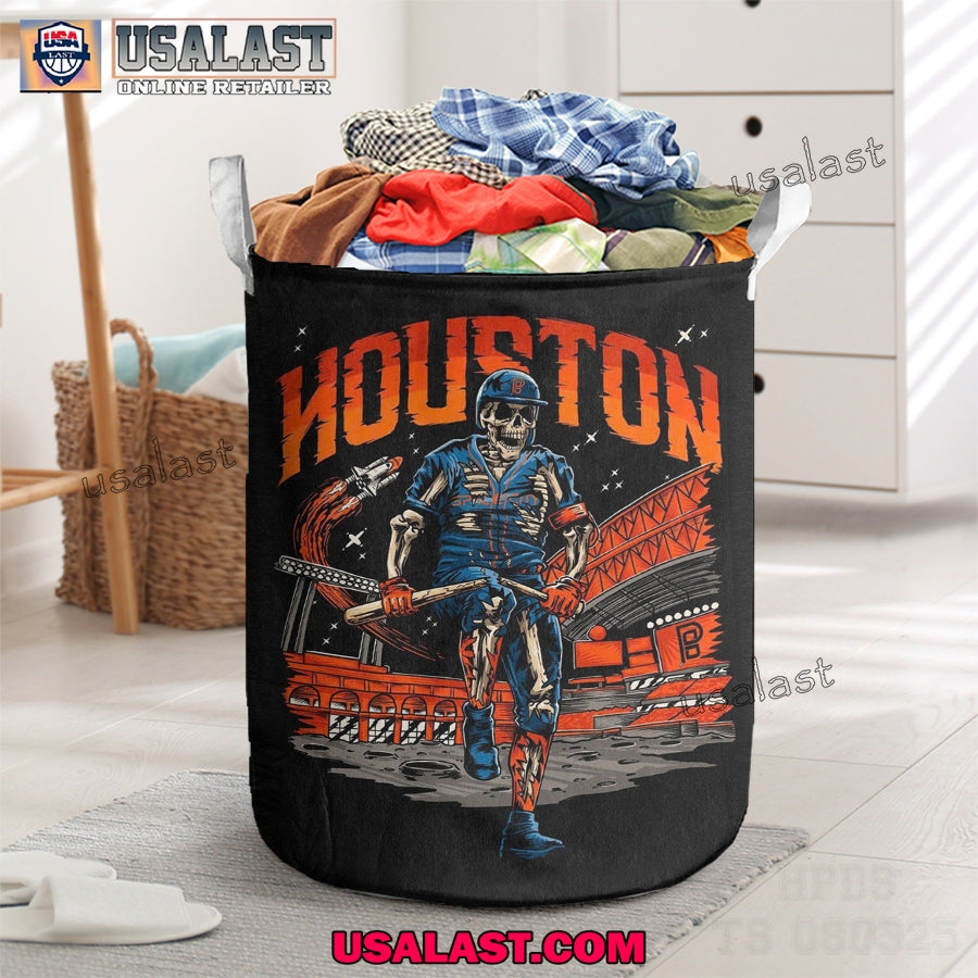 Houston Astros Skull Player 2025 Laundry Basket - Adult & Kids T-Shirts, Sweatshirts & Hoodies apparel design preview 1