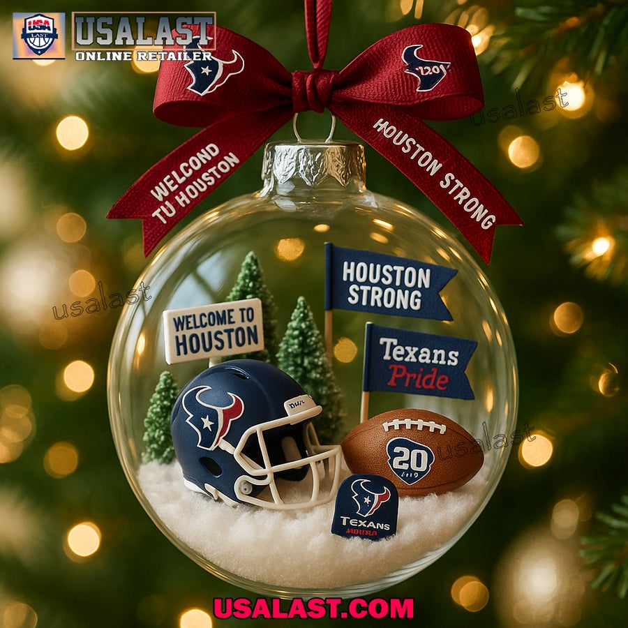 Houston Texans Commemorative Christmas Ornament - Adult & Kids T-Shirts, Sweatshirts & Hoodies apparel design preview 1