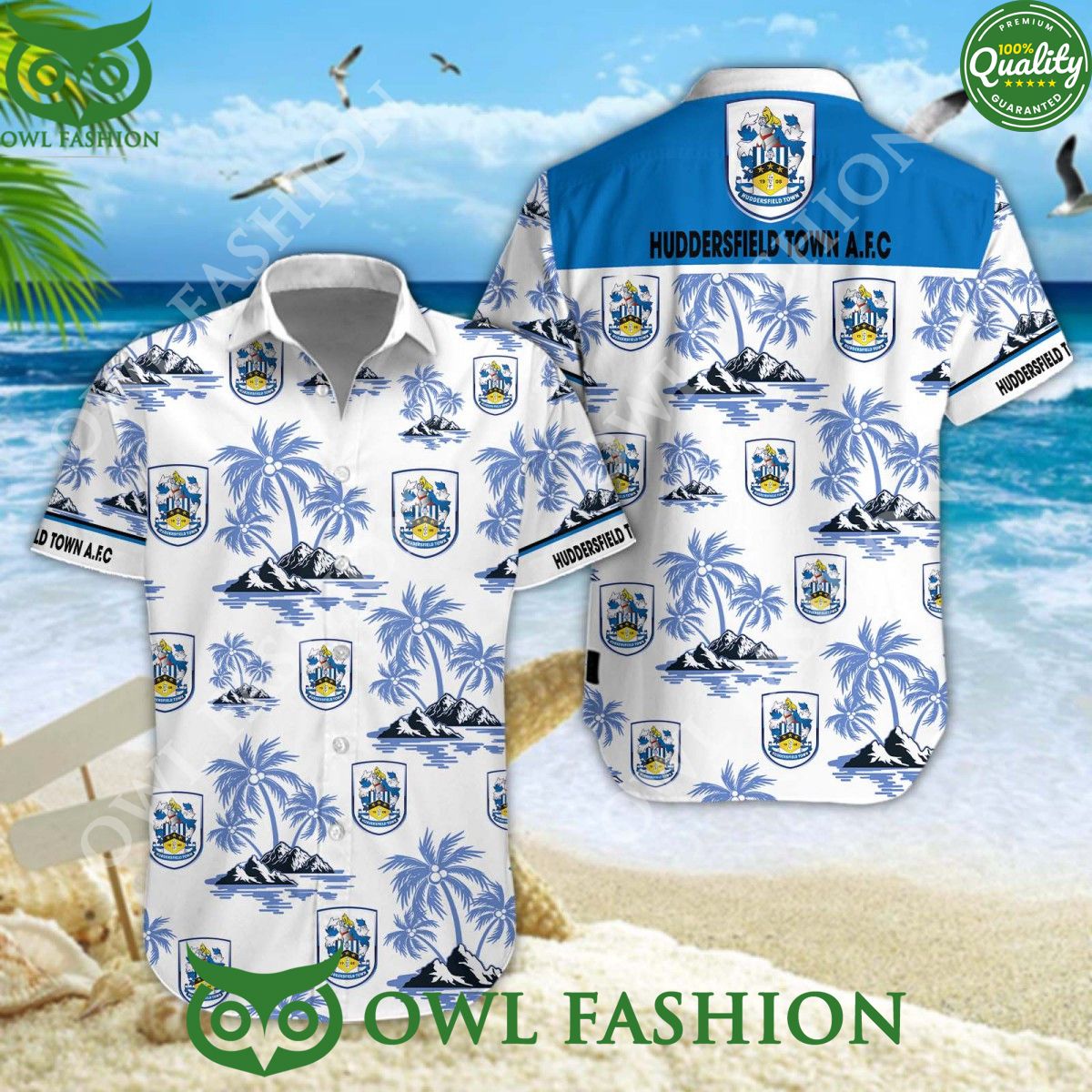 Huddersfield Town EFL Football Champion Hawaiian - Adult & Kids T-Shirts, Sweatshirts & Hoodies apparel design preview 1