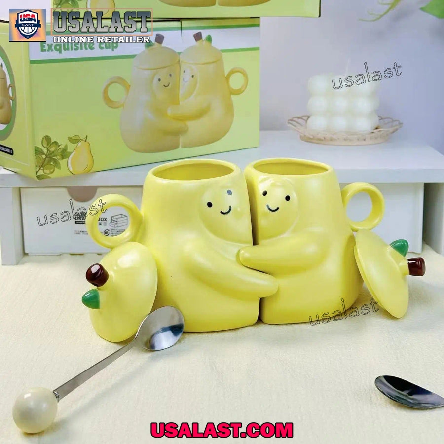Hugging Pear Couple Ceramic Cup, Gift, Mug Set - Adult & Kids T-Shirts, Sweatshirts & Hoodies apparel design preview 1