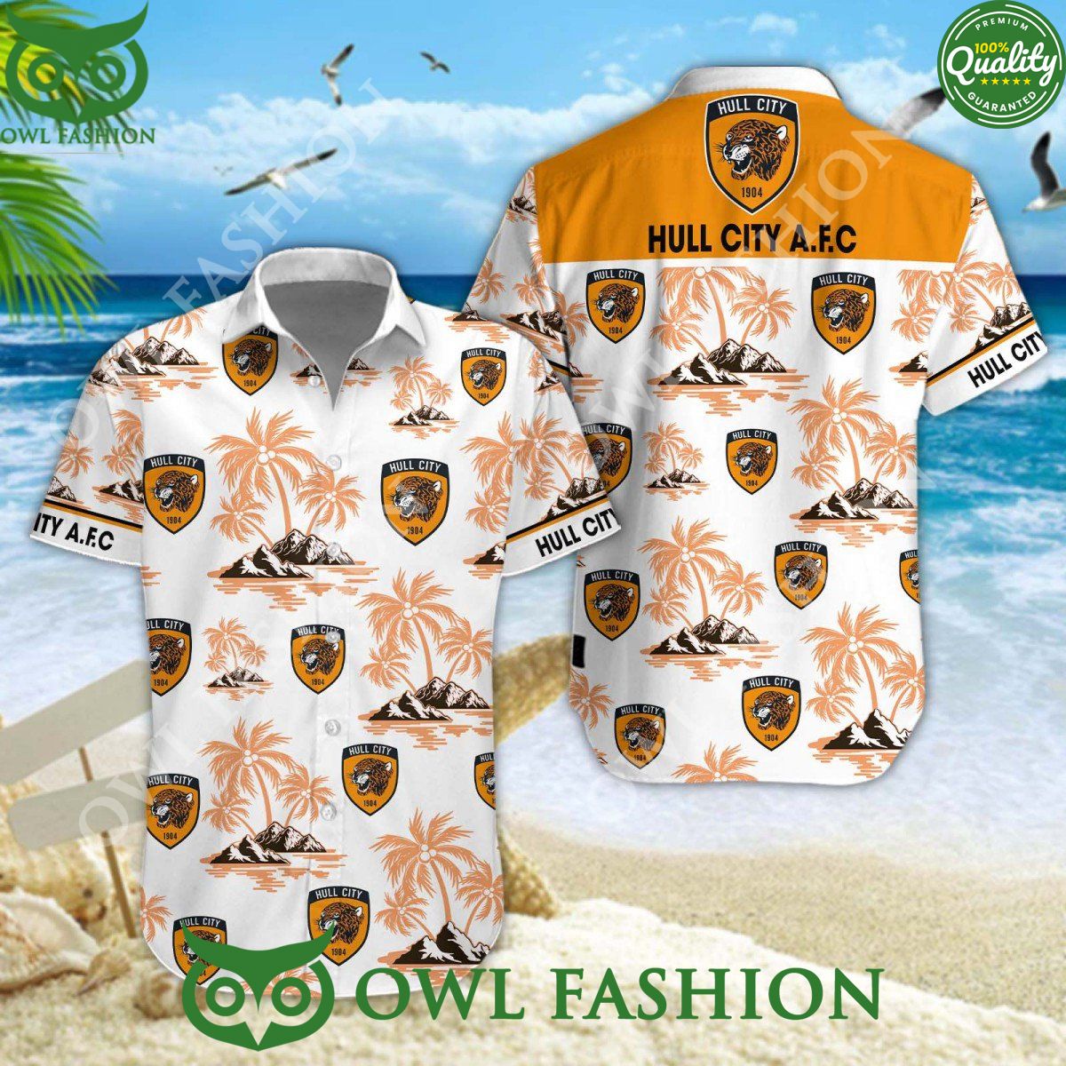 Hull City Football Club Championship Island Coconut - Adult & Kids T-Shirts, Sweatshirts & Hoodies apparel design preview 1