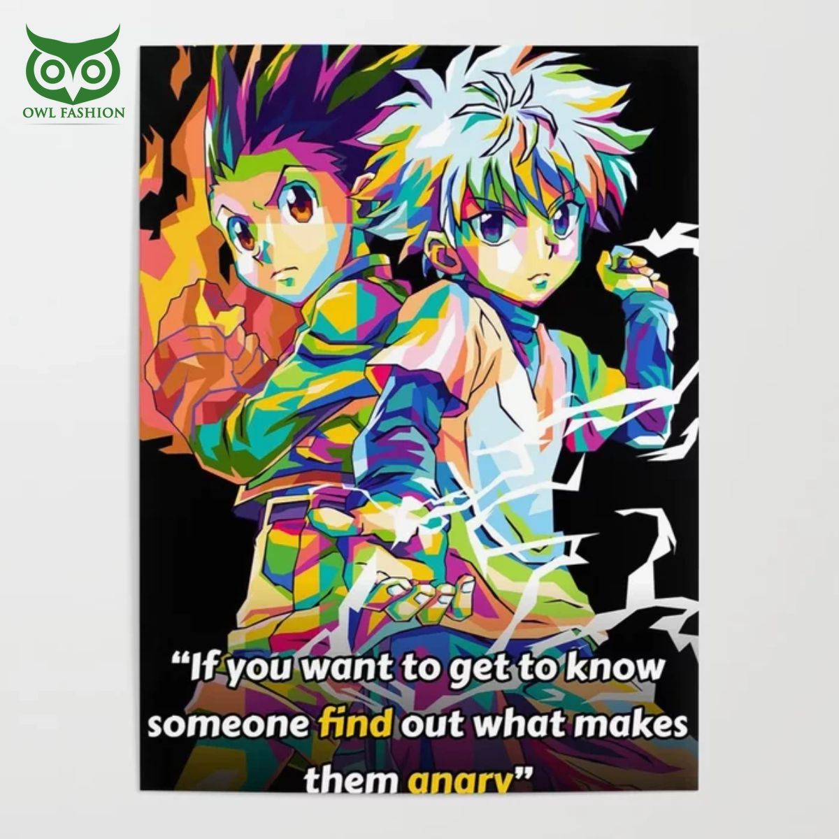 Hunter x Gon And Killua Fire Lightning Poster - Adult & Kids T-Shirts, Sweatshirts & Hoodies apparel design preview 1