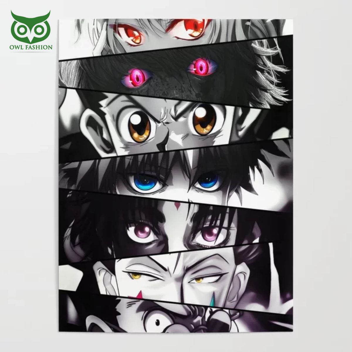 Hunter x Retro Eyes Anime Manga Poster - Adult & Kids T-Shirts, Sweatshirts & Hoodies apparel design preview 1
