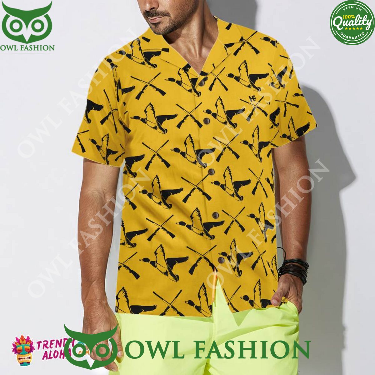 Hunting With Guns Ducks 3D Summer Hawaiian - Adult & Kids T-Shirts, Sweatshirts & Hoodies apparel design preview 1