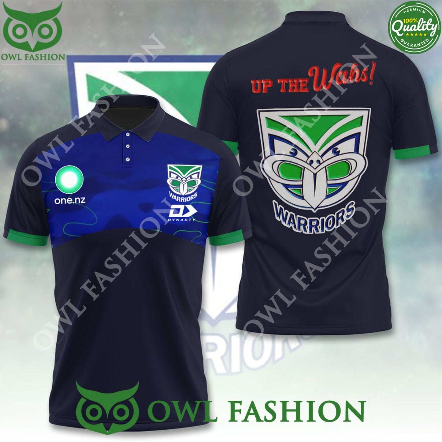 New Zealand Warriors NRL Up the Wahs 3D - Adult & Kids T-Shirts, Sweatshirts & Hoodies apparel design preview 1