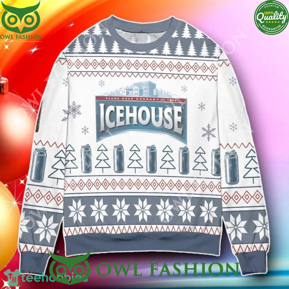 Ice House Logo Christmas Trending 2024 Ugly Sweater - Adult & Kids T-Shirts, Sweatshirts & Hoodies apparel design preview 1