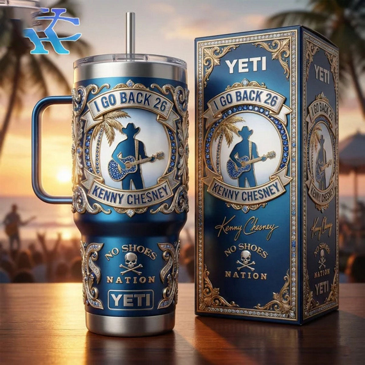 Kenny Chesney I Go Back 26 No Shoes Nation Tumbler - Adult & Kids T-Shirts, Sweatshirts & Hoodies apparel design preview 1