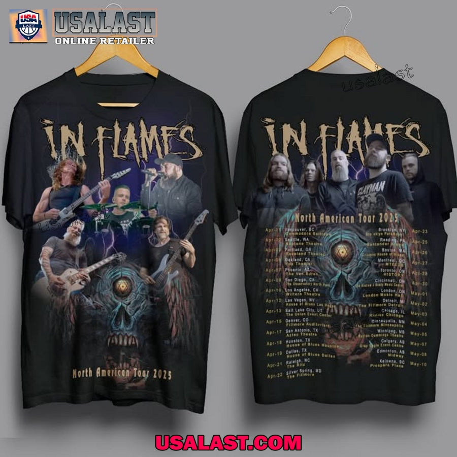 In Flames North American Tour 2025 - Adult & Kids T-Shirts, Sweatshirts & Hoodies apparel design preview 1