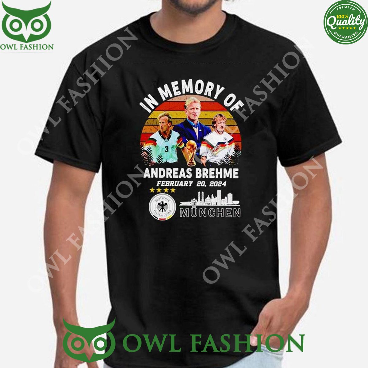 In Memory Of Andreas Brehme February 20 2024 Bayern - Adult & Kids T-Shirts, Sweatshirts & Hoodies apparel design preview 1