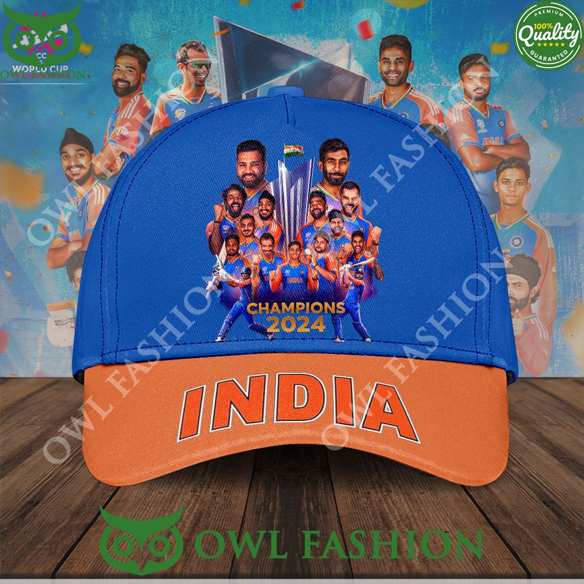 India x ICC mens Champion T20 World Cup 2024 Limited - Adult & Kids T-Shirts, Sweatshirts & Hoodies apparel design preview 1