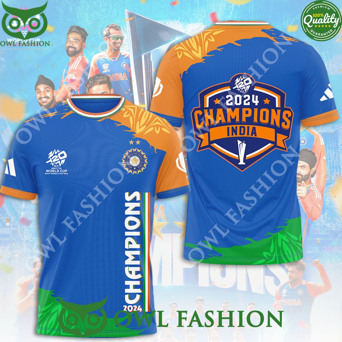 India x ICC mens T20 World Cup Limited 3D - Adult & Kids T-Shirts, Sweatshirts & Hoodies apparel design preview 1