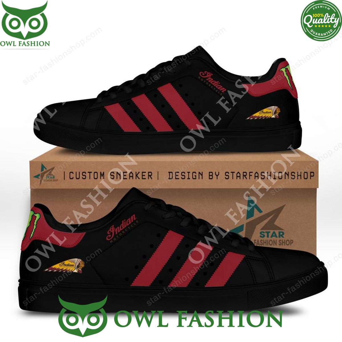 Indian Motorcycle Brand Black Stan Smith Shoes - Adult & Kids T-Shirts, Sweatshirts & Hoodies apparel design preview 1