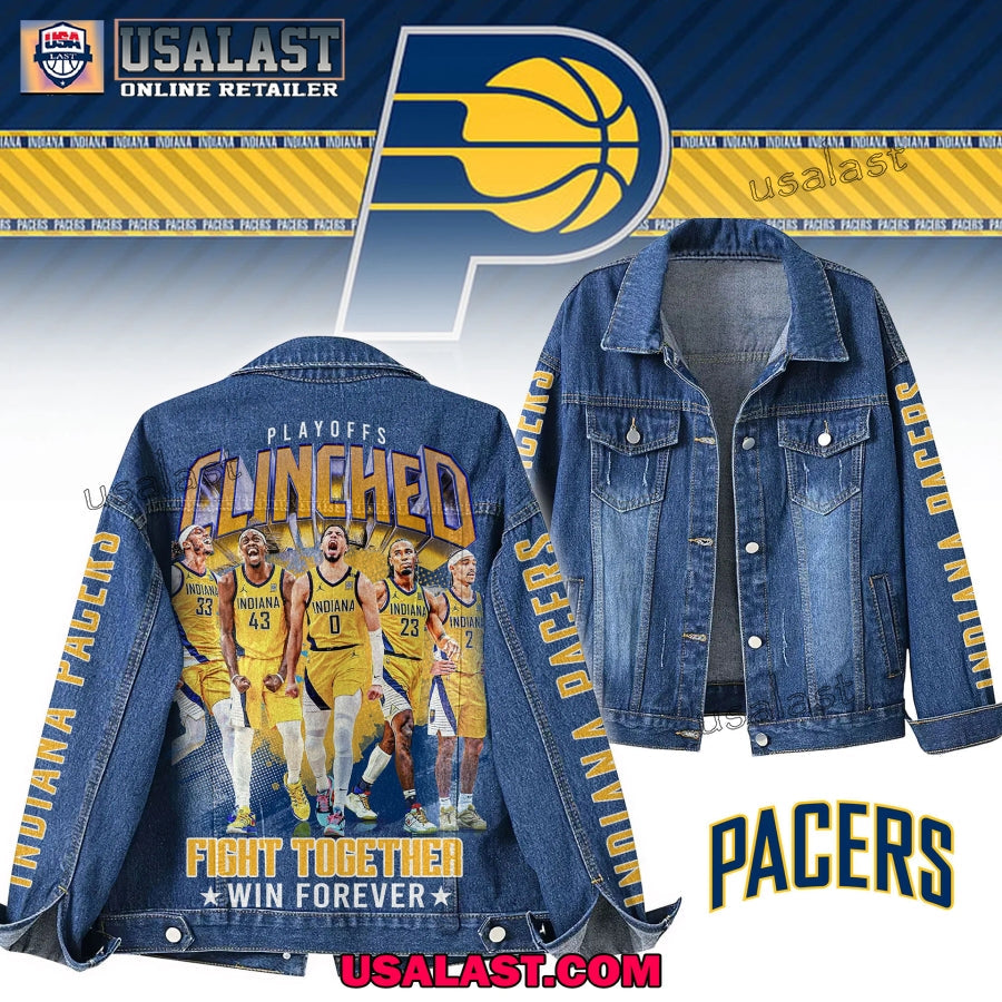 Indiana Pacers Fight Together Win Forever Denim - Adult & Kids T-Shirts, Sweatshirts & Hoodies apparel design preview 1