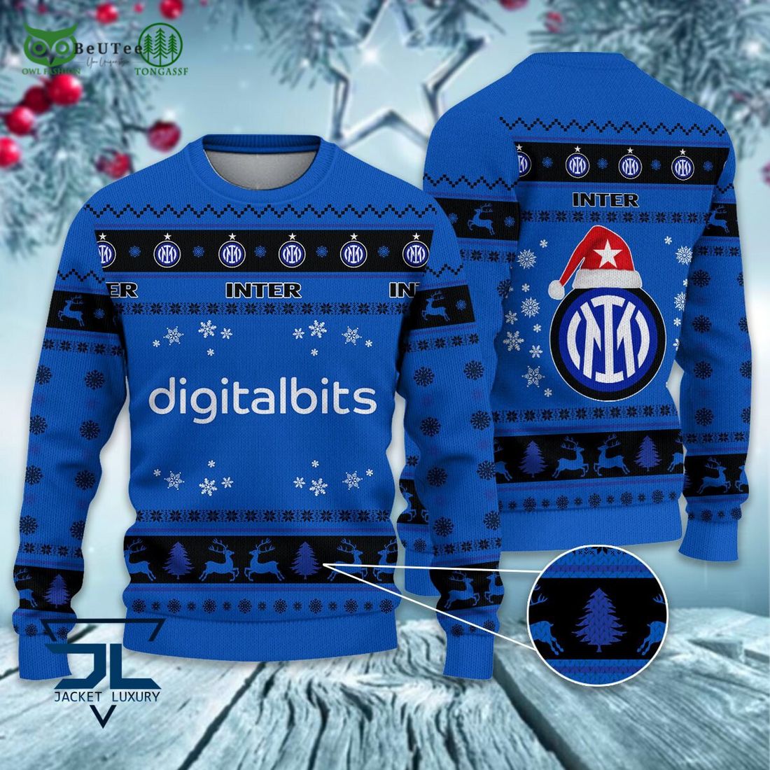 Inter Football Lega Serie A Ugly Sweater - Adult & Kids T-Shirts, Sweatshirts & Hoodies apparel design preview 1