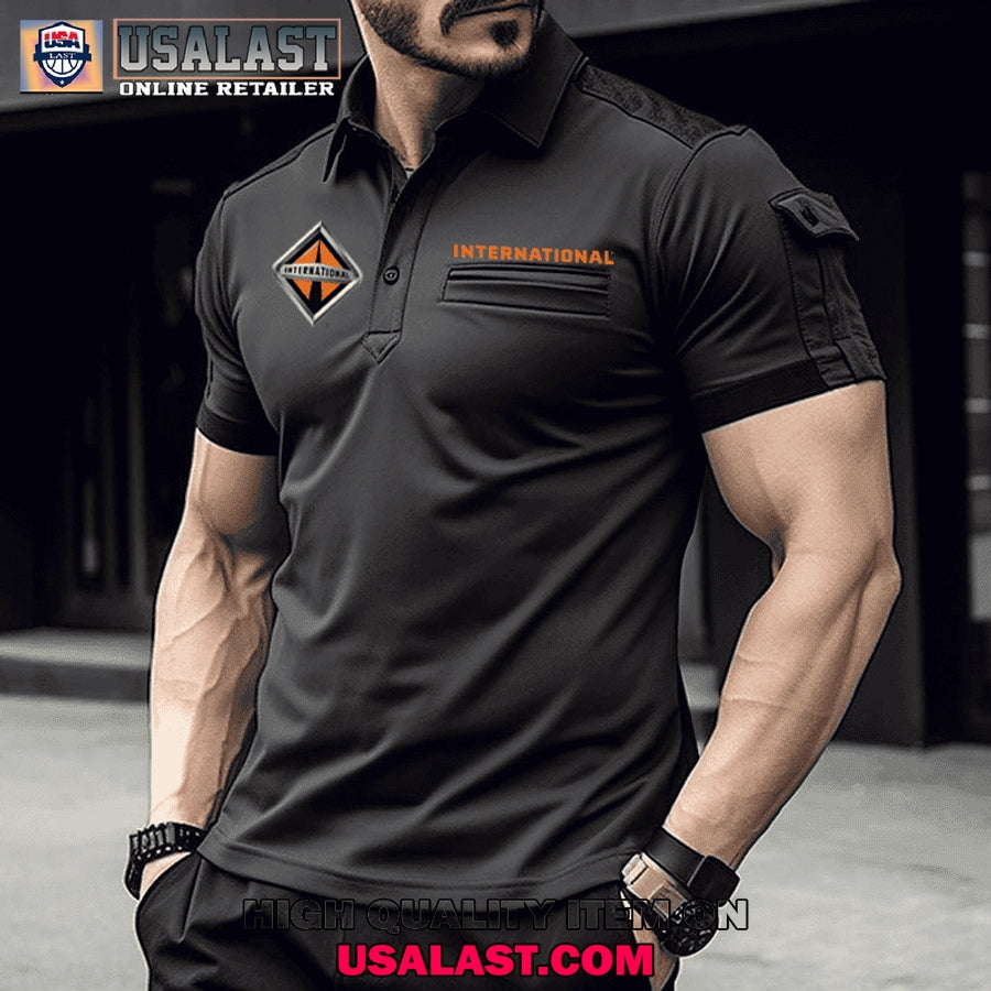 International Truck Custom Name Men Polo - Adult & Kids T-Shirts, Sweatshirts & Hoodies apparel design preview 1