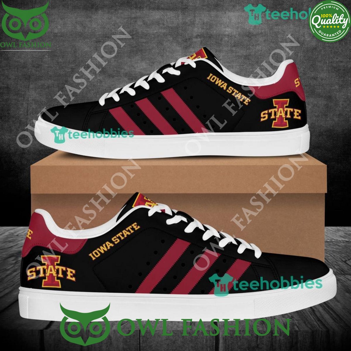 Iowa State Cyclones NCAA Football Skate Black Stan - Adult & Kids T-Shirts, Sweatshirts & Hoodies apparel design preview 1