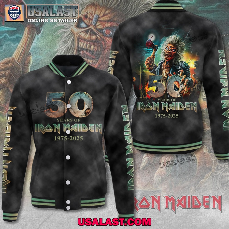 Iron Maiden 50th Anniversary Baseball Jacket - Adult & Kids T-Shirts, Sweatshirts & Hoodies apparel design preview 1