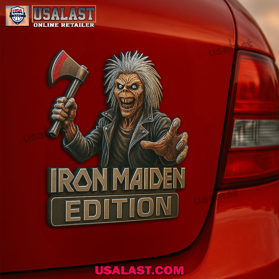 Iron Maiden Edition Custom 3D Car Badge Sticker - Adult & Kids T-Shirts, Sweatshirts & Hoodies apparel design preview 1