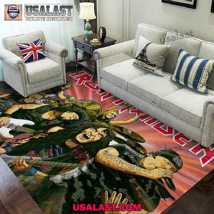 Iron Maiden Member Rectangular Rug - Adult & Kids T-Shirts, Sweatshirts & Hoodies apparel design preview 1