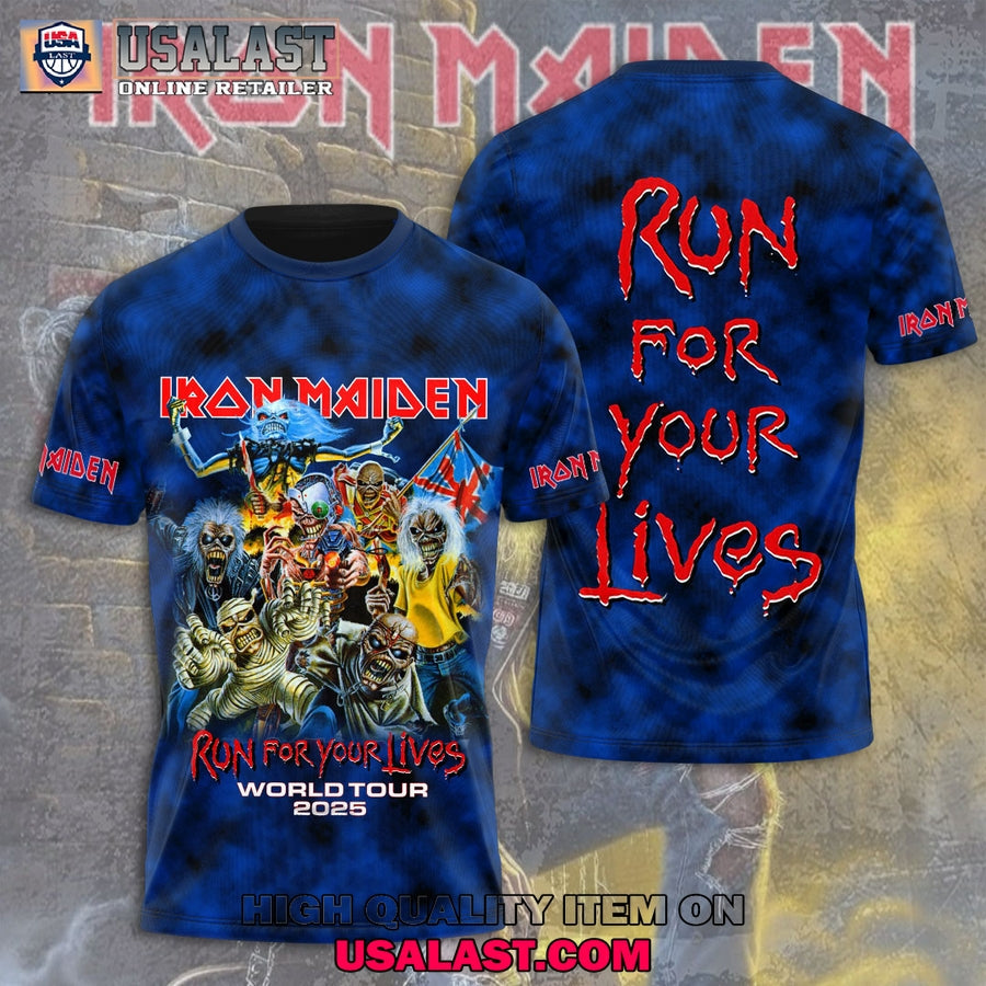 Iron Maiden Run For Your Lives Tour 2025 - Adult & Kids T-Shirts, Sweatshirts & Hoodies apparel design preview 1