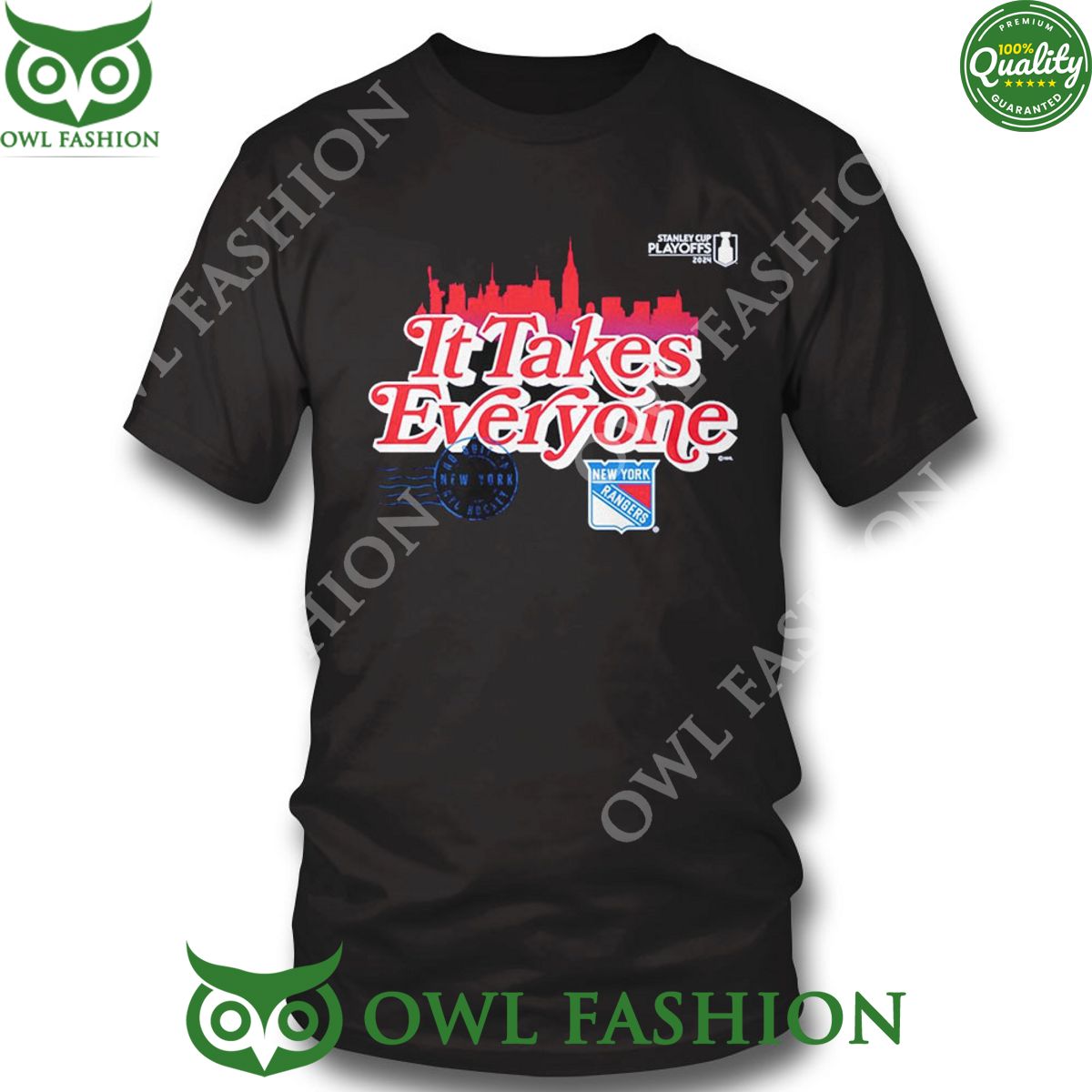 It Takes Everyone New York Rangers 2024 Stanley Cup - Adult & Kids T-Shirts, Sweatshirts & Hoodies apparel design preview 1