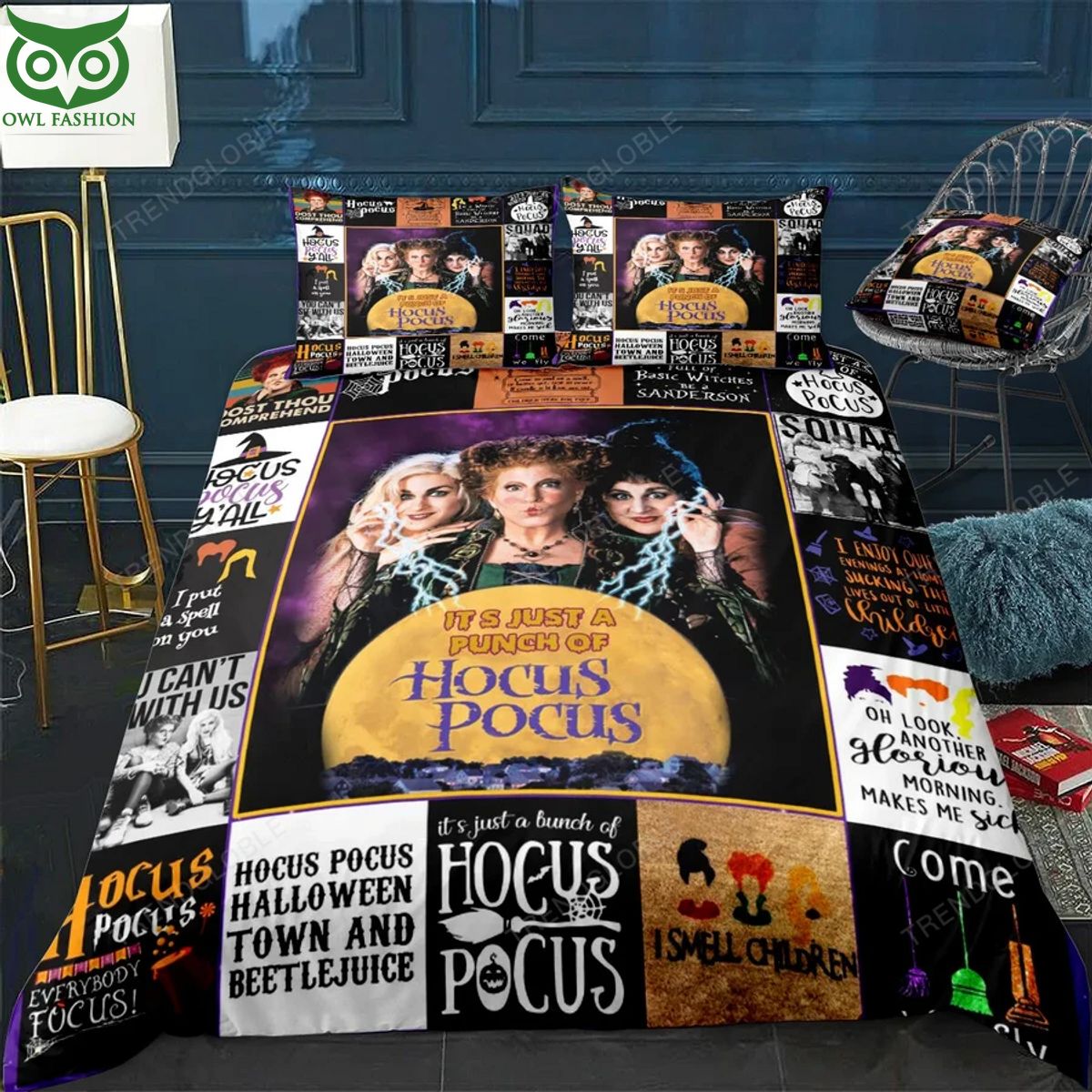 Its Just A Bunch Resger Hocus Pocus Bedding Set - Adult & Kids T-Shirts, Sweatshirts & Hoodies apparel design preview 1