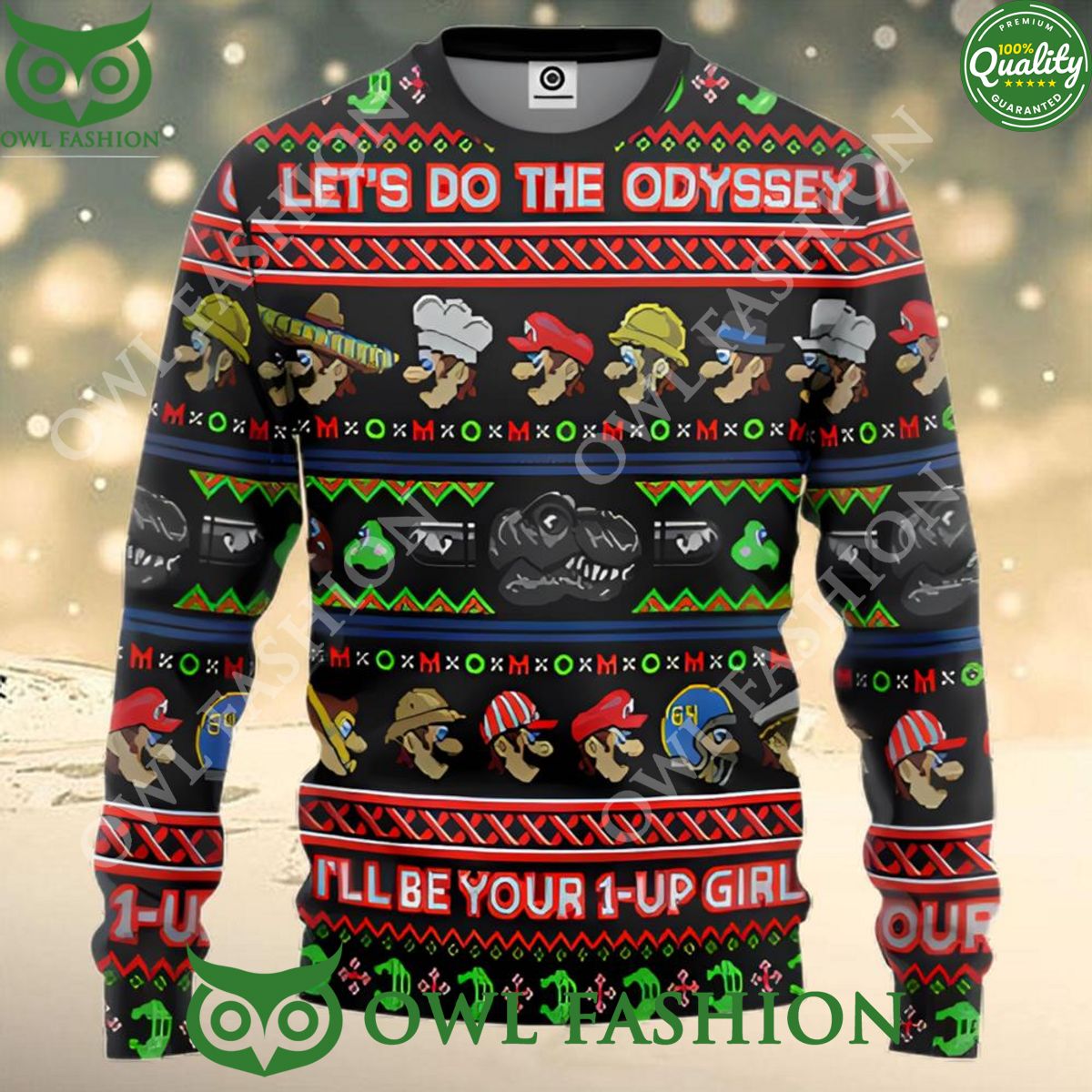 It's On Like A Donkey Kong Snowflake Pattern Ugly - Adult & Kids T-Shirts, Sweatshirts & Hoodies apparel design preview 1