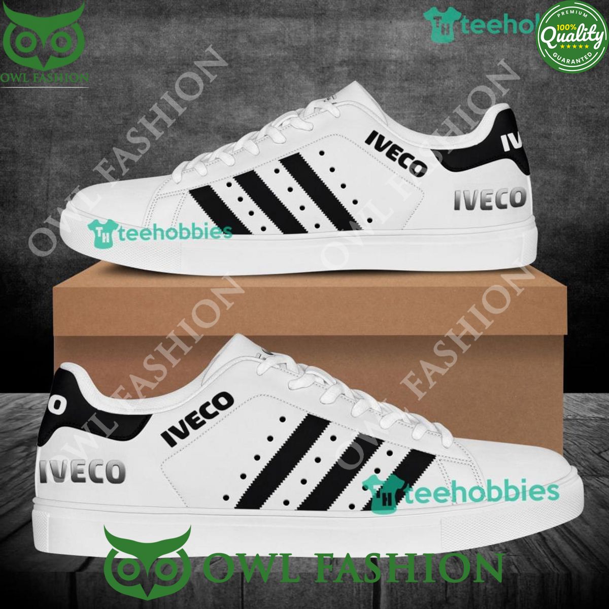 Iveco an Italian acronym White Stan Smith Skate Shoes - Adult & Kids T-Shirts, Sweatshirts & Hoodies apparel design preview 1
