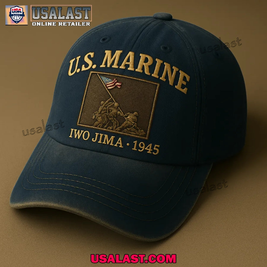 Iwo Jima 1945 U.S Marine Retro Classic Cap - Adult & Kids T-Shirts, Sweatshirts & Hoodies apparel design preview 1