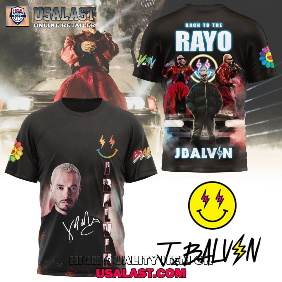 J Balvin Back To the Rayo 2025 Tour 3D - Adult & Kids T-Shirts, Sweatshirts & Hoodies apparel design preview 1
