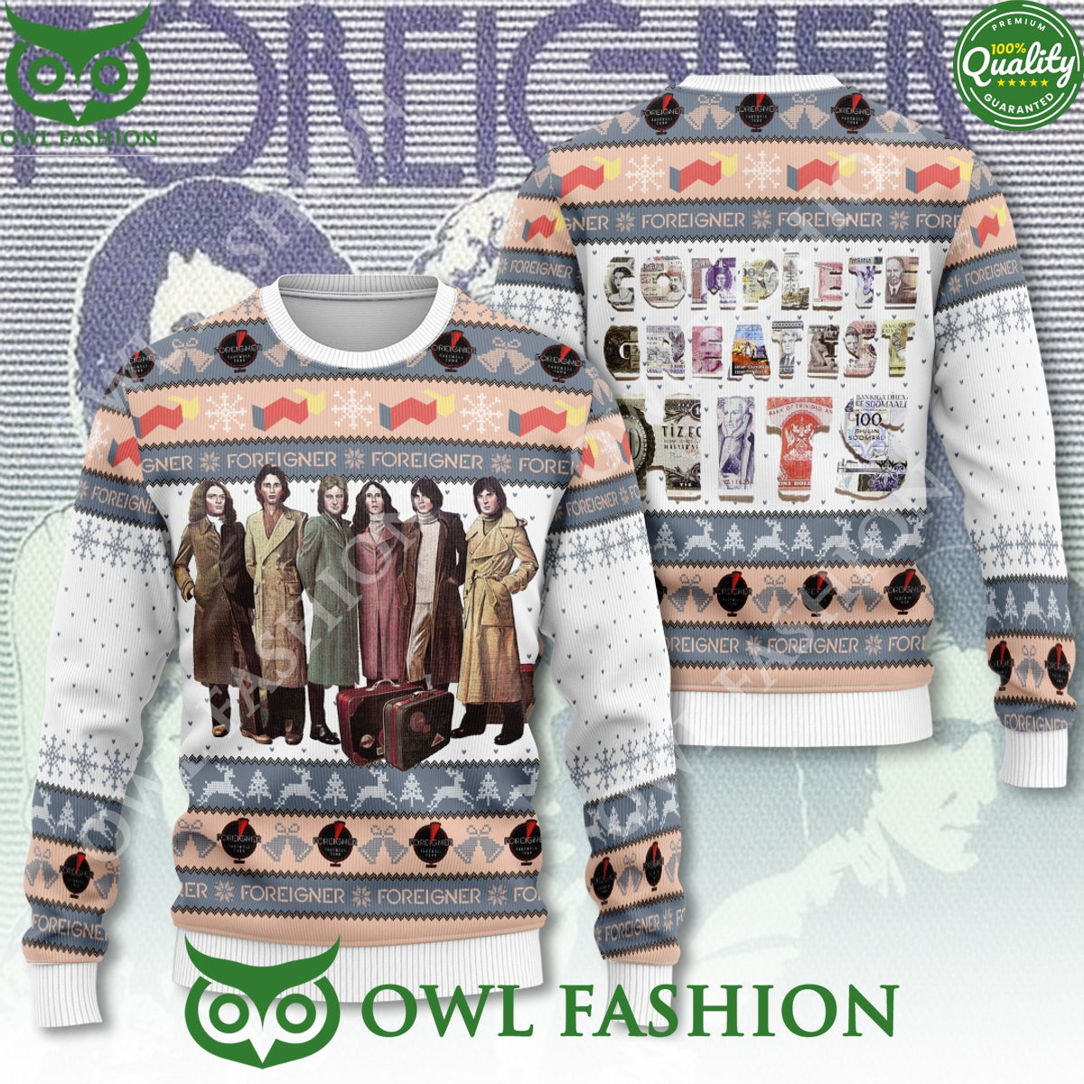 Foreigner British American Rock Band Greatest Hits 3D - Adult & Kids T-Shirts, Sweatshirts & Hoodies apparel design preview 1
