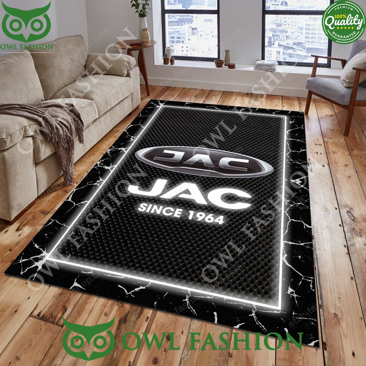 JAC Chinese automobile manufacturer Rug Carpet Decor - Adult & Kids T-Shirts, Sweatshirts & Hoodies apparel design preview 1