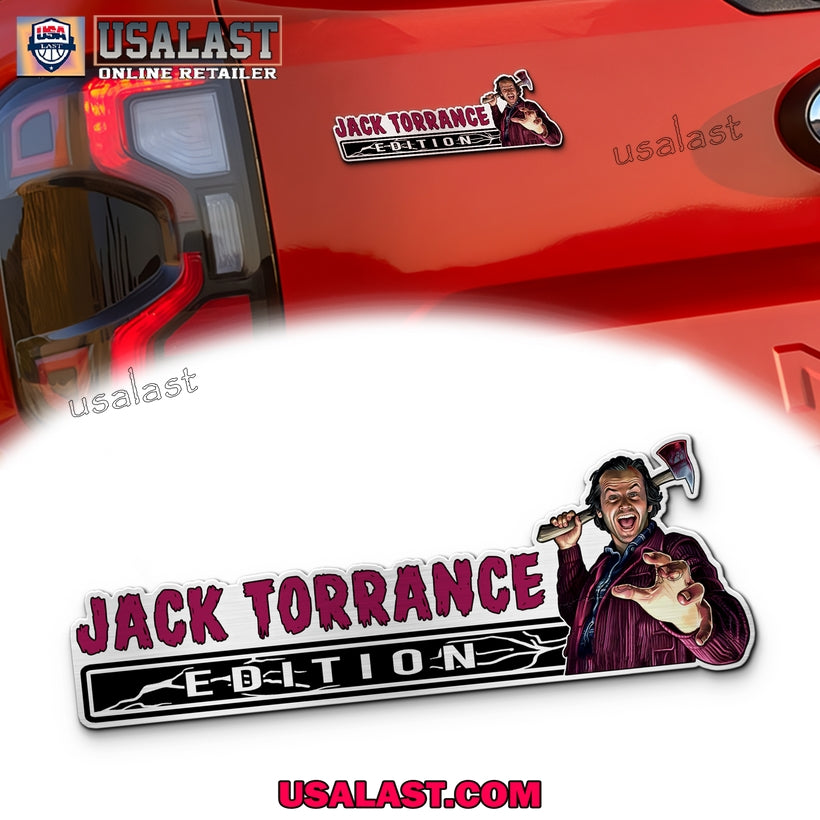 Jack Torrance Halloween Edition Car Emblem Sticker - Adult & Kids T-Shirts, Sweatshirts & Hoodies apparel design preview 1