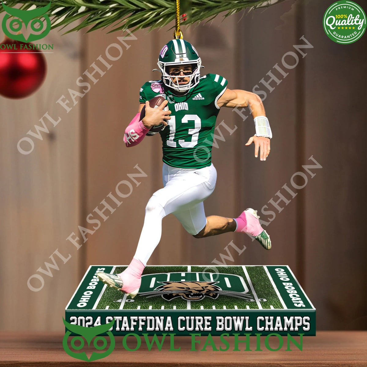 Jackson Paveletzke 13 Ohio Bobcats StafDNA Cure Bowl - Adult & Kids T-Shirts, Sweatshirts & Hoodies apparel design preview 1