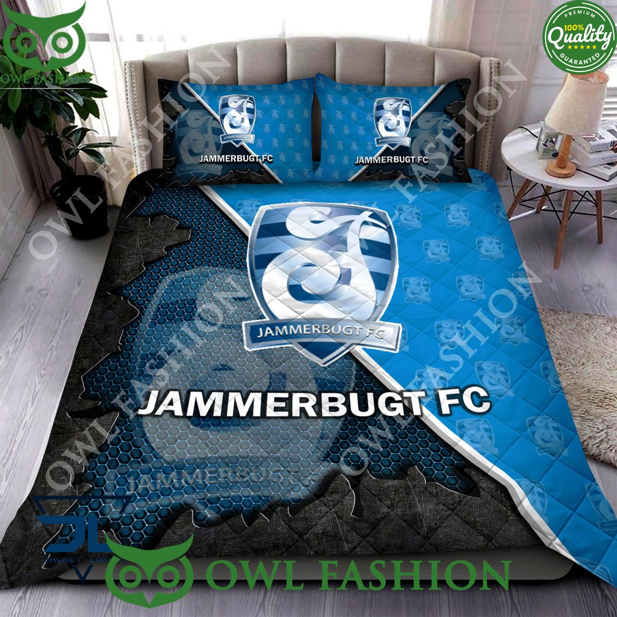 Jammerbugt FC Superliga Quilt Broken Bedding Set - Adult & Kids T-Shirts, Sweatshirts & Hoodies apparel design preview 1