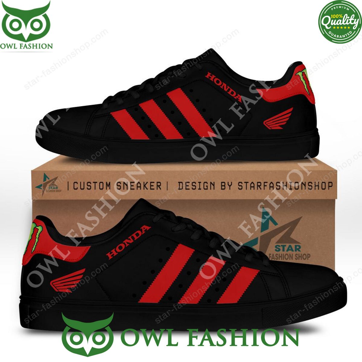 Japanese Brand Honda Motorcycle Black Stan Smith - Adult & Kids T-Shirts, Sweatshirts & Hoodies apparel design preview 1