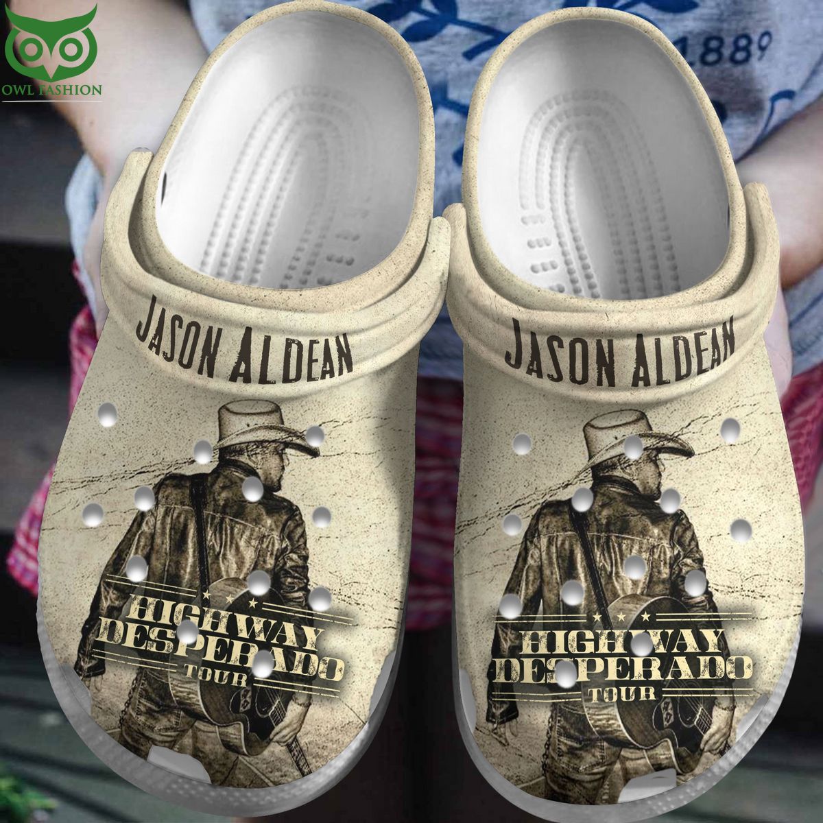 Jason Aldean Highway Desperado Tour Premium Clogs - Adult & Kids T-Shirts, Sweatshirts & Hoodies apparel design preview 1